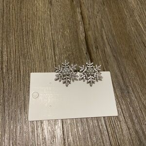 Silver Snowflake Hair Clips